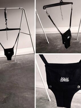Black Baby Jumper & Stand  - Secure Infant Activity Seat